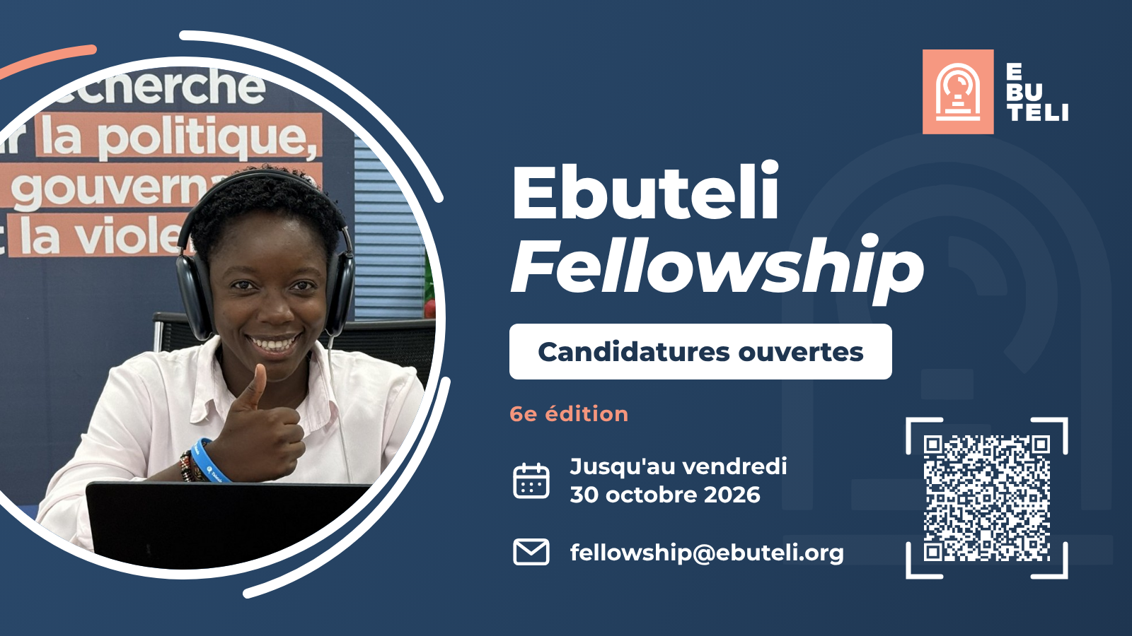 Appel à candidatures – Sixième édition d’Ebuteli Fellowship : un programme destiné aux jeunes chercheurs congolais et chercheuses congolaises